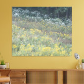 Bloemen van het Gebied op 3 panelen Canvas Afdruk (Insitu (Woonkamer))