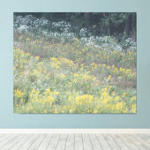 Bloemen van het Gebied op 3 panelen Canvas Afdruk (Insitu (Houten vloer))