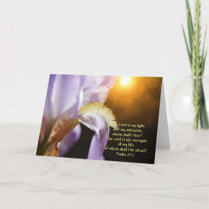 Bloemen van het geloof Psalm 27:1 briefkaart
