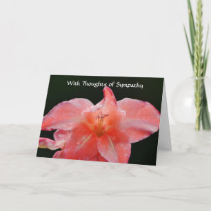Bloemen van het geloof Roze bloem condoleancekaart Kaart