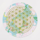 Bloemen van het leven labels (Design 2)