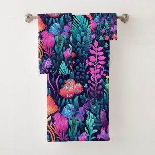 Bloemen van het Zee - Aqua Flora Bad Handdoek