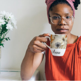 Bloemen van Inspiratie: Gepersonaliseerd Latte Mok