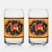Bloemen van Lamassu Drinkware Set Blikvorm Glas (Achterkant)