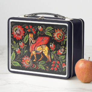 Bloemen van Lamassu Metalen Lunchbox
