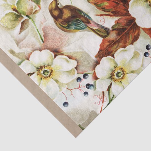  bloemen van landvogels tissuepapier (Detail)