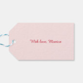 Bloemen van Liefde | Aangepaste naam | VALENTIJNSD Cadeaulabel (Achterkant Horizontaal)