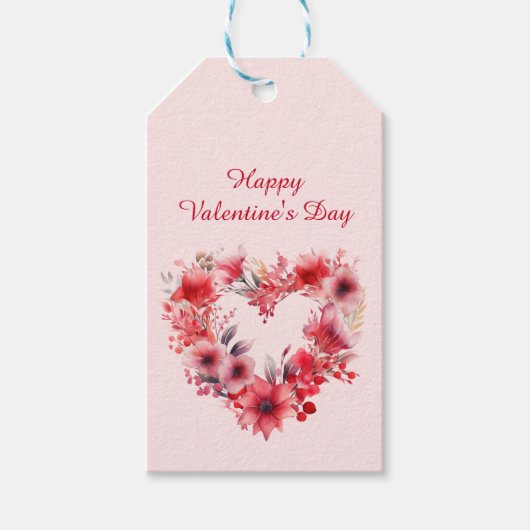 Bloemen van Liefde | Aangepaste naam | VALENTIJNSD Cadeaulabel (Voorkant)