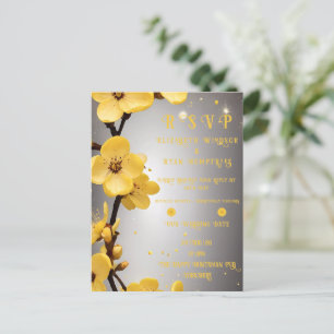 Bloemen van Liefde" Huwelijksuitnodiging Collectie Briefkaart