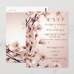 Bloemen van Liefde" Huwelijksuitnodiging Collectie Briefkaart
