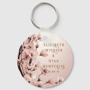 Bloemen van Liefde" Huwelijksuitnodiging Collectie Sleutelhanger