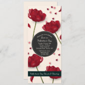 Bloemen van Liefde Uitnodiging Cream Achtergrond (Voorkant / Achterkant)