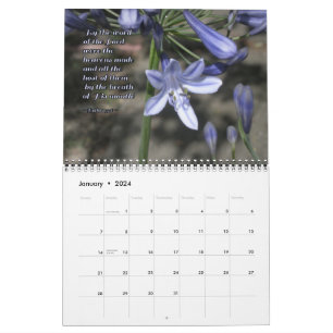 Bloemen van Lof Psalmen Inspirerend Muur Kalender