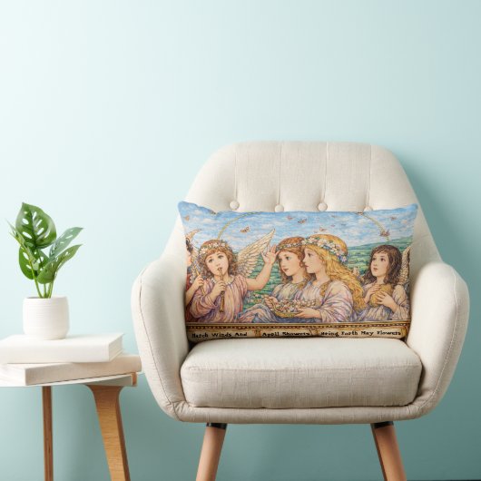 Bloemen van Mei Engelen Kussen (Stoel)