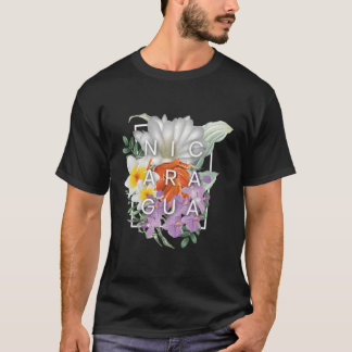 Bloemen van Nicaragua Word Art Nicaraguaanse trots T-shirt