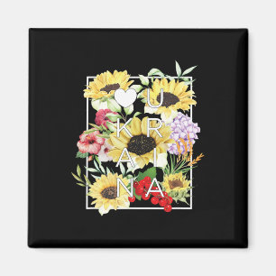 Bloemen van Oekraïne Woordkunst - Oekraïense trots Magneet
