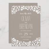 Bloemen van Wilde Bloesems | Bewaar de Datum Save The Date (Voorkant / Achterkant)