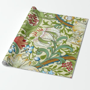 Bloemen van William Morris van de Lelie van de Cadeaupapier