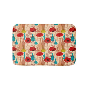 Bloemen, vassen en flessen badmat