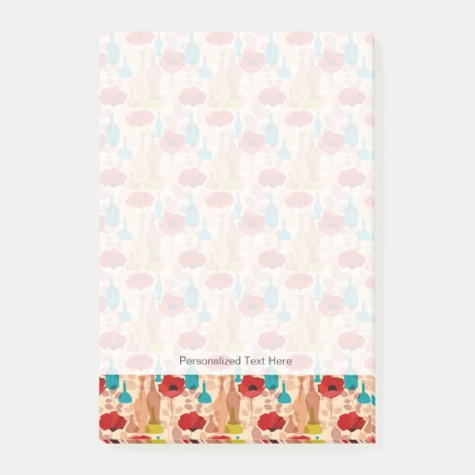 Bloemen, vassen en flessen post-it® notes (Voorkant)
