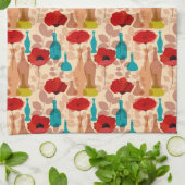 Bloemen, vassen en flessen theedoek (Gevouwen)