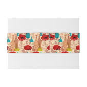 Bloemen, vassen en flessen uitnodigingen wikkel (Achterkant Voorbeeld)