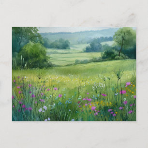 Bloemen Veld Natuur Scene Briefkaart