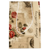  Bloemen Verjaardag Gift Bag Medium Cadeauzakje (Voorkant)