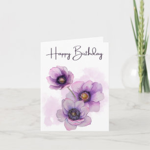 Bloemen Verjaardag Kaart voor haar