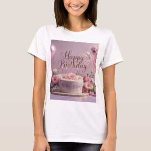 Bloemen verjaardag luxe elegante extravagant t-shirt