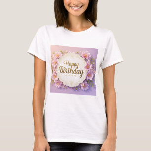 Bloemen verjaardag luxe elegante extravagant t-shirt