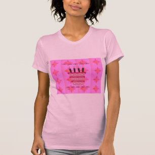 Bloemen verjaardagstaart voor haar / meisjes Art P T-shirt