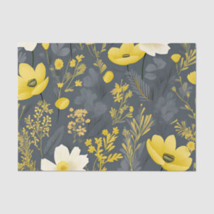  bloemen verouderd hout effect tissuepapier