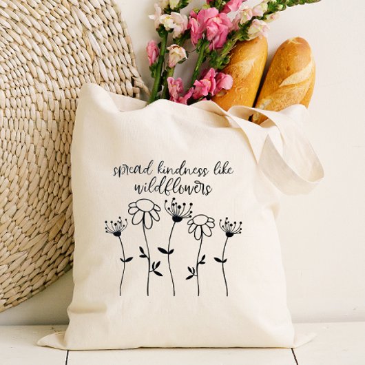 Bloemen verspreiden vriendelijkheid tote bag