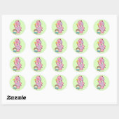 Bloemen verzamelen met Melanie Ronde Sticker (Vel)