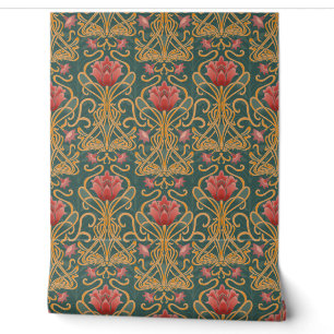 Bloemen Victoriaans Lotus - Art Nouveau Behang