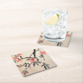 Bloemen Vierkante Kartonnen Onderzetter (Insitu)