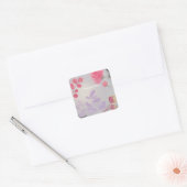 Bloemen Vierkante Sticker (Envelop)
