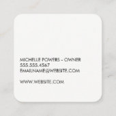 Bloemen Vierkante Visitekaartje (Achterkant)