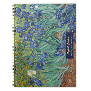 Bloemen Vincent Van Gogh Vintage Kunst Gouden Mono Notitieboek