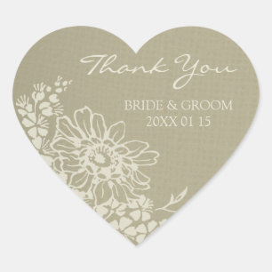 Bloemen Vintage Dank u bruiloft gunst Labels