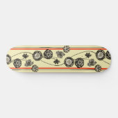 Bloemen Vintage Koele Retro Bloemtekening Meisjesa Skateboard (Horizontaal)