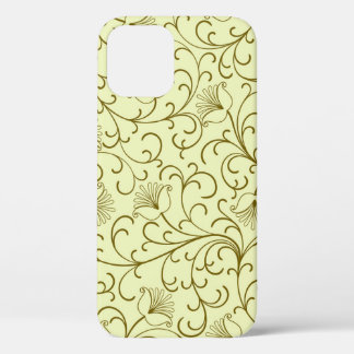 Bloemen Vintage: mooie achtergrond illustratie iPhone 12 Hoesje