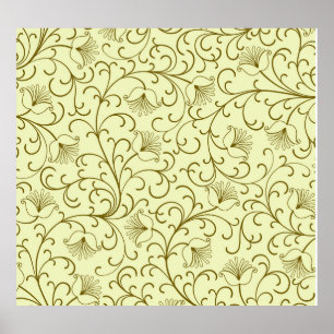 Bloemen Vintage: mooie achtergrond illustratie Poster