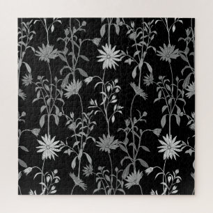 Bloemen vintage: naadloze uitnodigingsachtergrond. legpuzzel