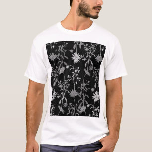 Bloemen vintage: naadloze uitnodigingsachtergrond. t-shirt