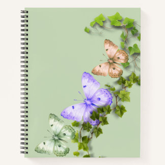Bloemen Vlinder Notitieboek - Green Journal