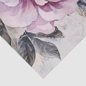 Bloemen & Vlinder Roze & Paarse Doupage Tissuepapier (Detail)