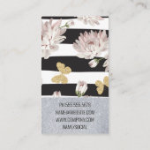 Bloemen Vlinders en Strepen | Make-upset Visitekaartje (Achterkant)