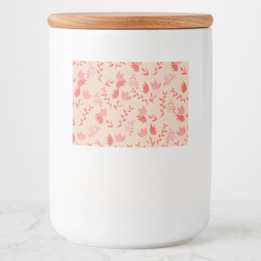 Bloemen Voedselcontainer Etiket (Voorkant)